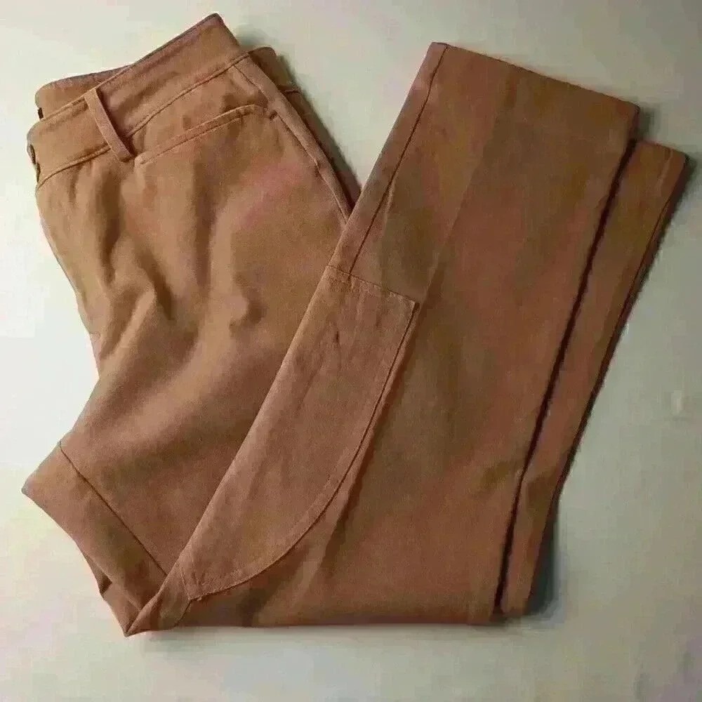 Lauren Ralph Lauren Womens Equestrian Riding Patch Slim Trousers Size 8P Tan
